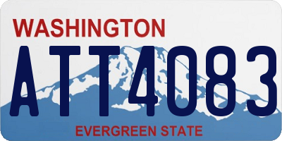 WA license plate ATT4083