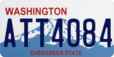 WA license plate ATT4084