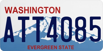 WA license plate ATT4085