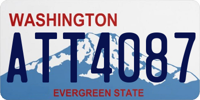 WA license plate ATT4087
