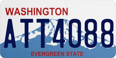 WA license plate ATT4088