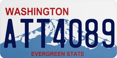 WA license plate ATT4089