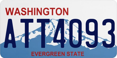 WA license plate ATT4093