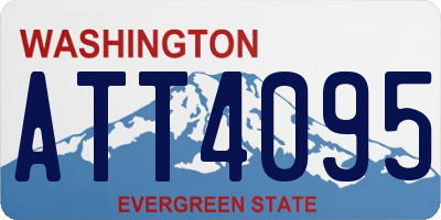 WA license plate ATT4095