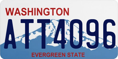 WA license plate ATT4096