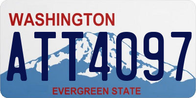 WA license plate ATT4097