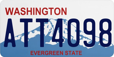 WA license plate ATT4098