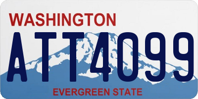 WA license plate ATT4099