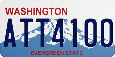 WA license plate ATT4100