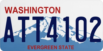 WA license plate ATT4102
