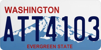 WA license plate ATT4103