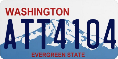 WA license plate ATT4104