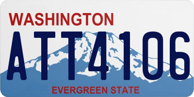 WA license plate ATT4106