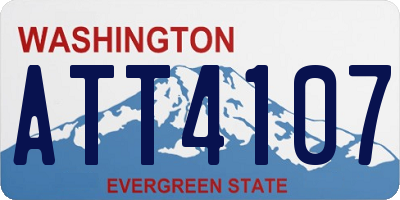 WA license plate ATT4107