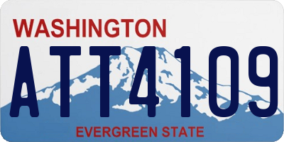 WA license plate ATT4109