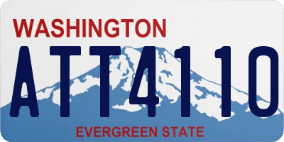 WA license plate ATT4110