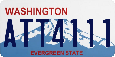 WA license plate ATT4111