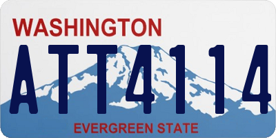 WA license plate ATT4114