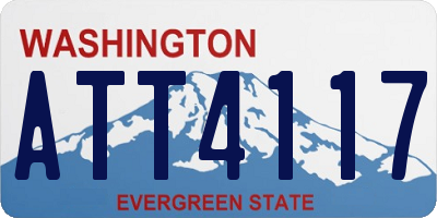 WA license plate ATT4117