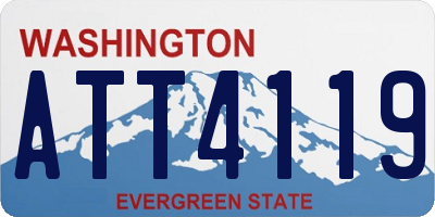 WA license plate ATT4119