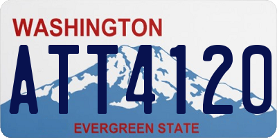 WA license plate ATT4120