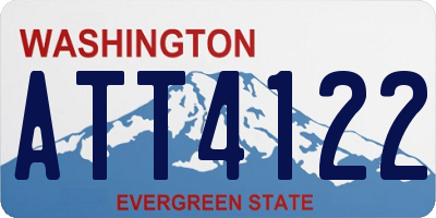 WA license plate ATT4122