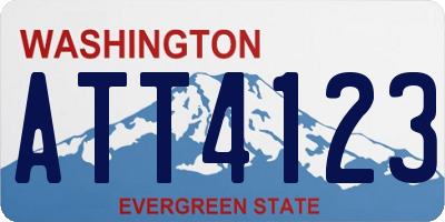 WA license plate ATT4123