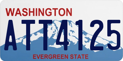 WA license plate ATT4125