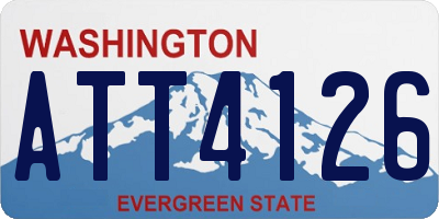 WA license plate ATT4126