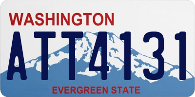 WA license plate ATT4131