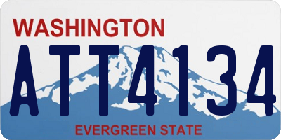 WA license plate ATT4134