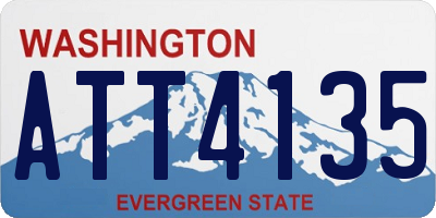 WA license plate ATT4135