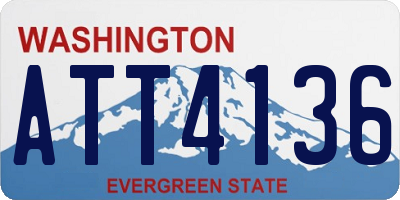 WA license plate ATT4136