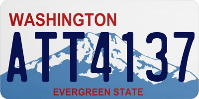 WA license plate ATT4137
