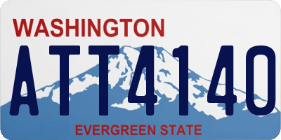 WA license plate ATT4140