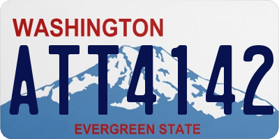 WA license plate ATT4142
