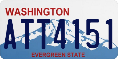 WA license plate ATT4151