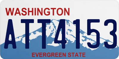 WA license plate ATT4153