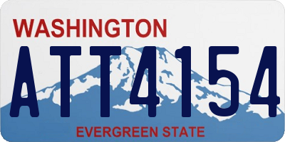 WA license plate ATT4154