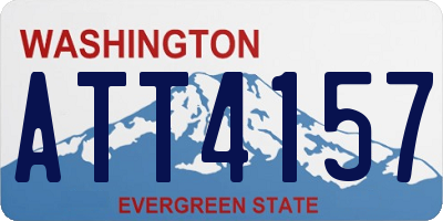 WA license plate ATT4157