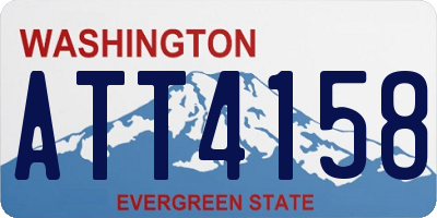 WA license plate ATT4158
