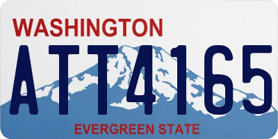 WA license plate ATT4165