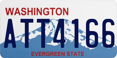 WA license plate ATT4166