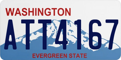 WA license plate ATT4167