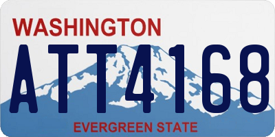WA license plate ATT4168