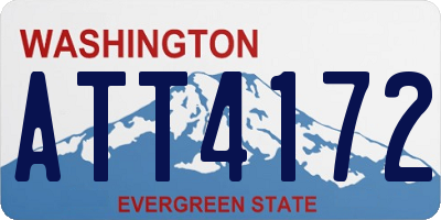 WA license plate ATT4172
