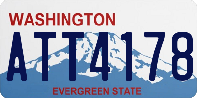 WA license plate ATT4178