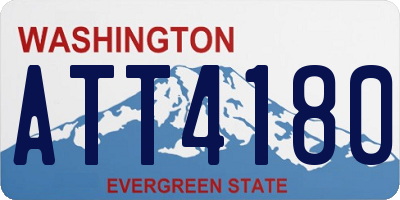 WA license plate ATT4180