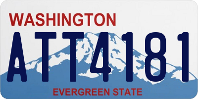 WA license plate ATT4181