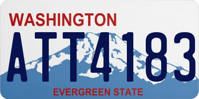 WA license plate ATT4183
